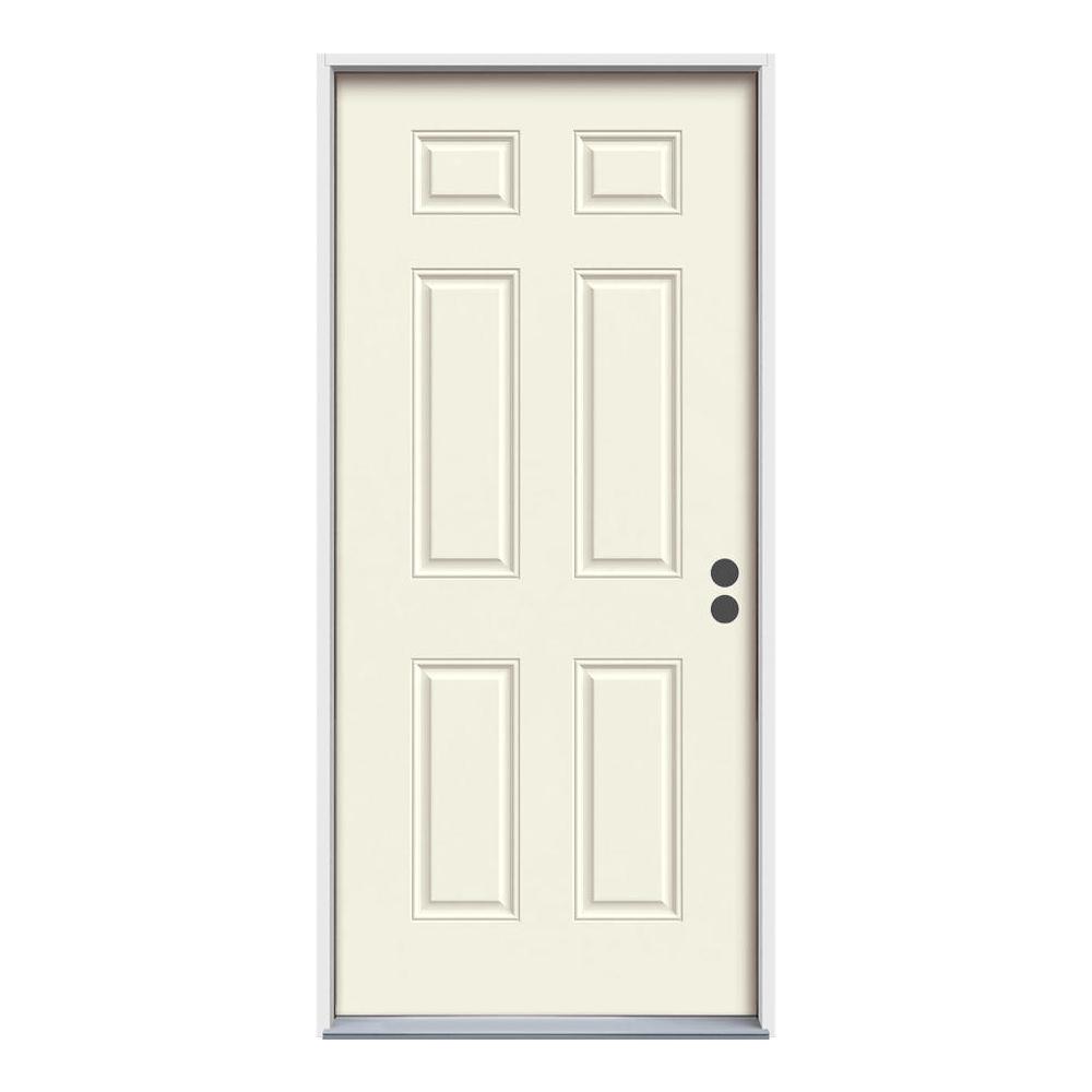 JELDWEN 30 in. x 80 in. 6Panel Primed 90 Minute Fire JELDWEN 30 in. x 80 in. 6Panel Primed 90 Minute Fire