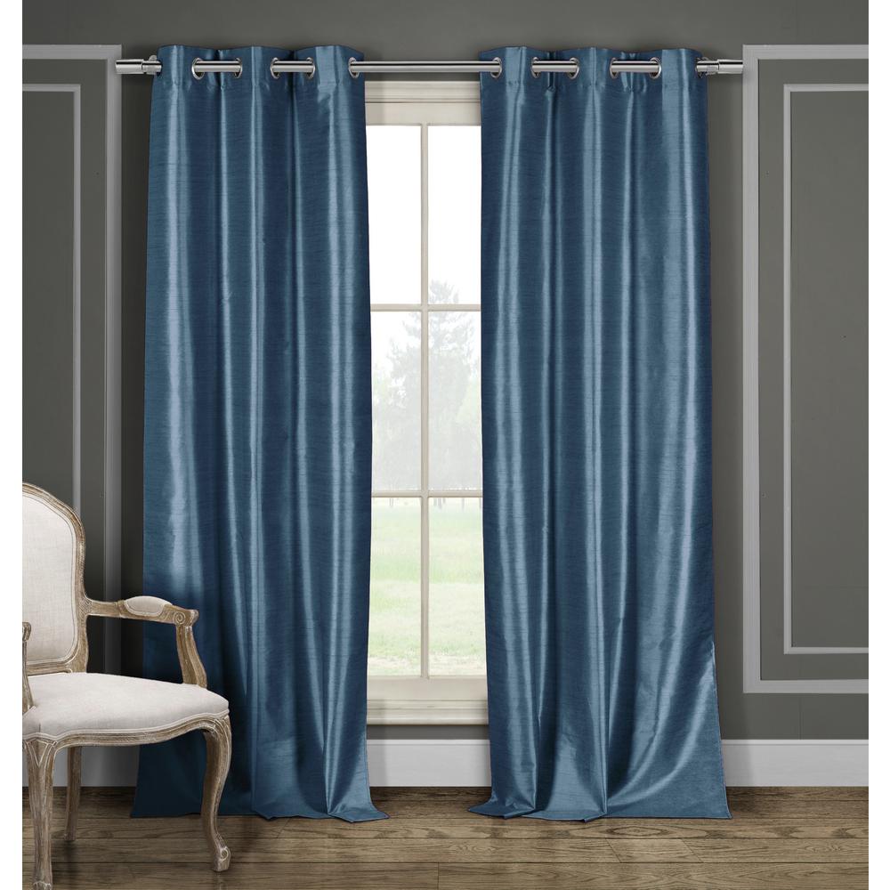 Duck River Balifull Peacock Blue Faux Silk Room Darkening Grommet