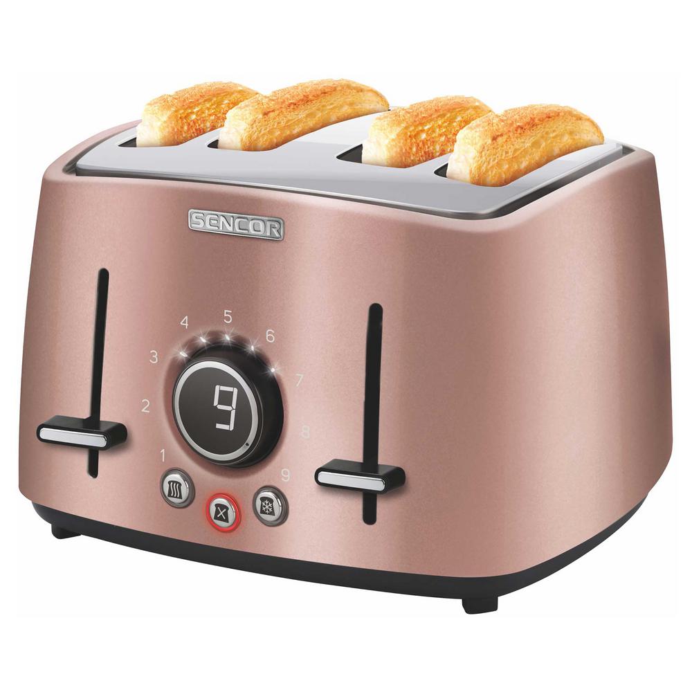 Sencor 1600Watt 4 Slice Pink Toaster with Rack STS6075RS The Home Depot