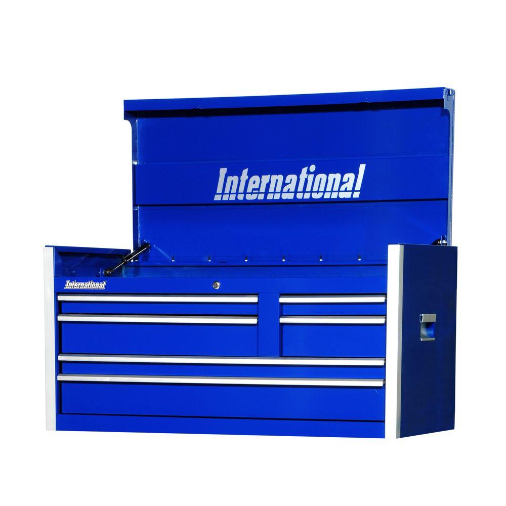 International Pro Series 42 in. 6-Drawer Top Chest, Blue-PRT-4206BU ...