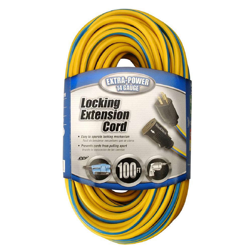 Southwire 100 ft. 14/3 SJTW Push-Lock Multi-Color Outdoor Medium-Duty Extension... by Southwire