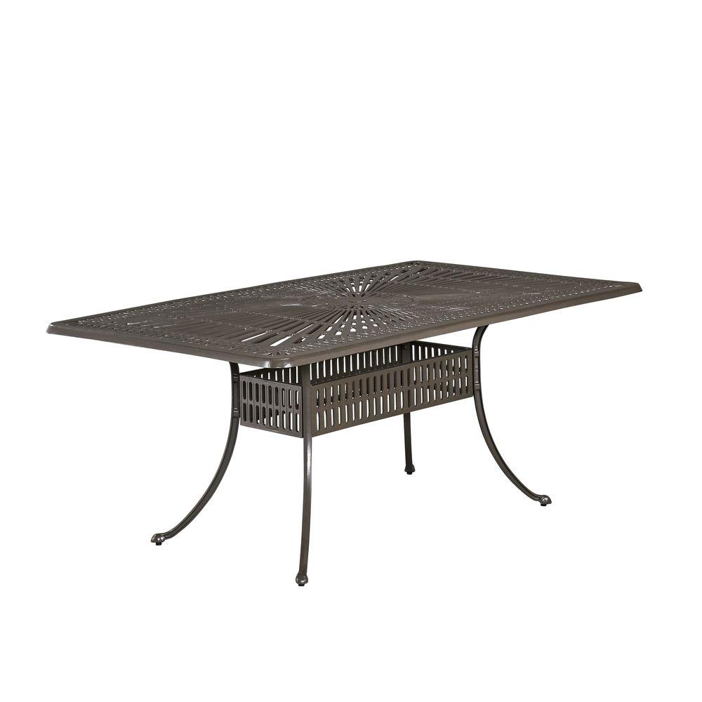 Home Styles Stone Harbor 51 in. Round Slate Tile Top Patio Dining Table