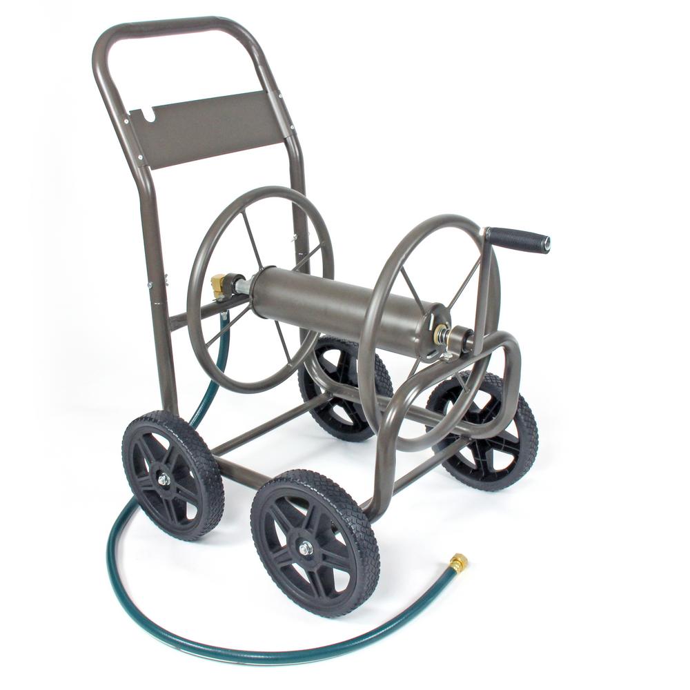 Liberty Garden Four wheel hose cart with solid tires-871-S - The Home Depot