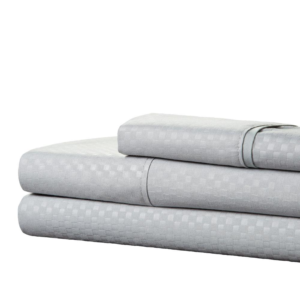 Lavish Home 3 Piece Champagne Solid 90 Thread Count Polyester Twin