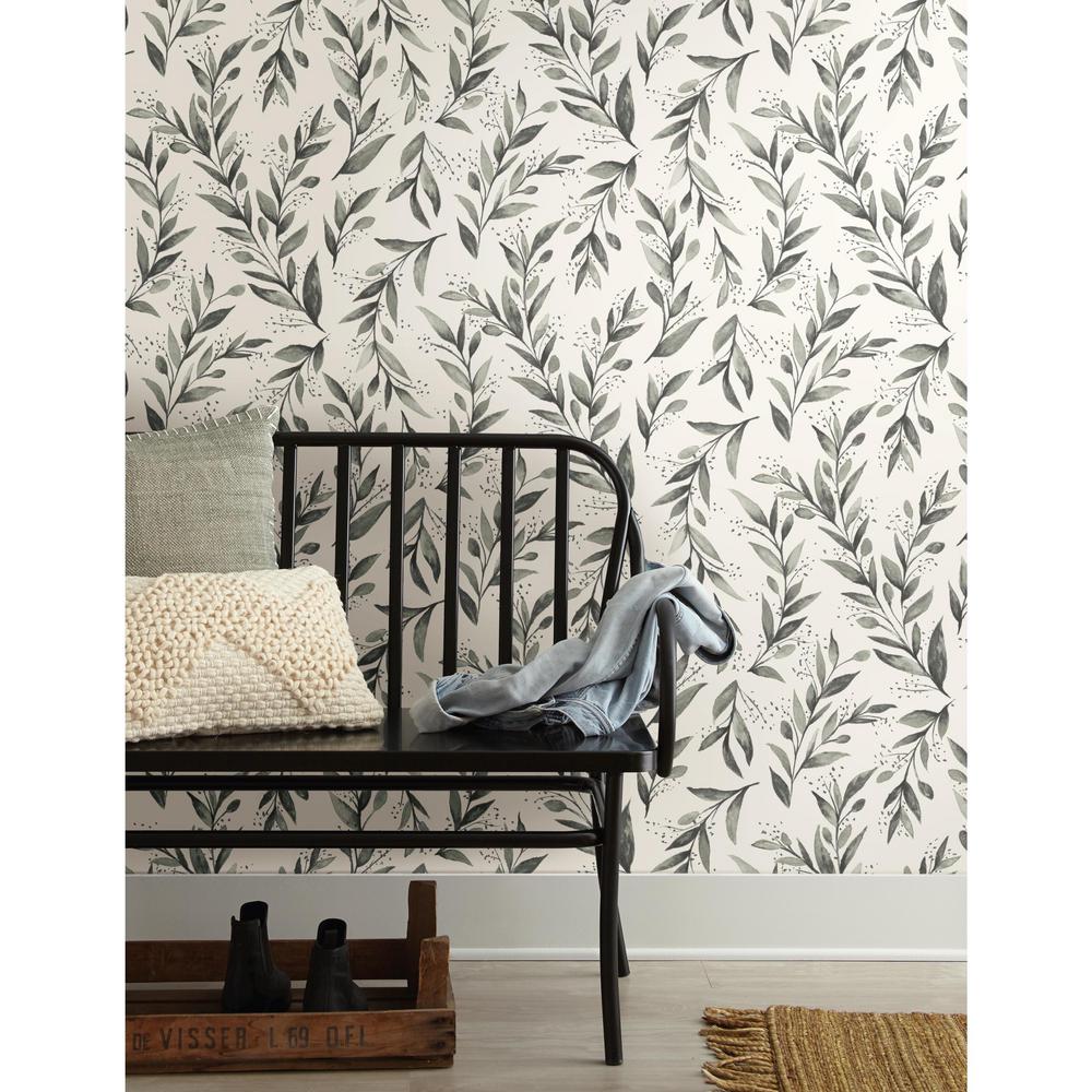 Magnolia Home By Joanna Gaines 56 Sq Ft Olive Branch Wallpaper Images, Photos, Reviews