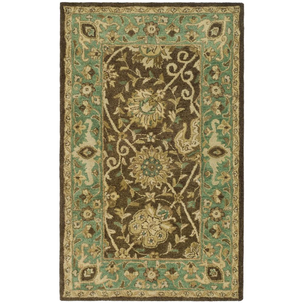 Safavieh Antiquity Brown Green 3 Ft X 5 Area Rug At21g Safavieh Antiquity Brown Green 3 Ft X