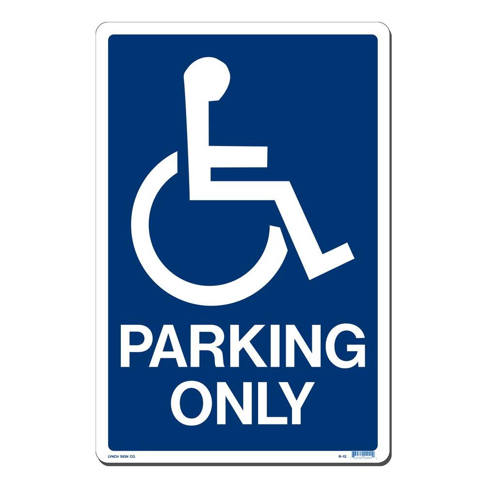 NMC TMS322G Handicapped Parking x 18in 12in Special Plate Required Sign Standard Aluminum Sign with Graphic Massachusetts