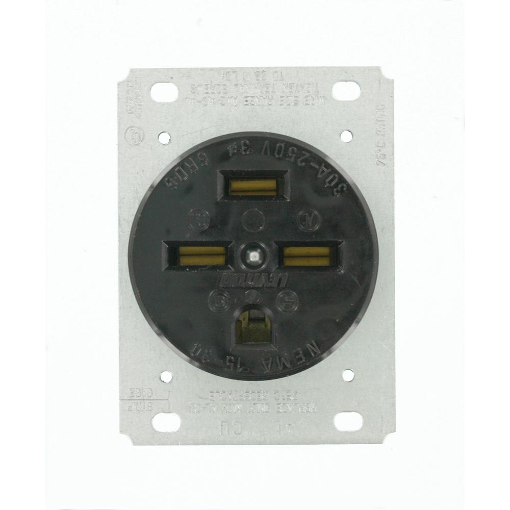 30 Amp Outlet >> Leviton 30 Amp 250 Volt Flush Mounting Grounding Outlet Black 30 Amp Outlet >> Leviton 30 Amp 250 Volt Flush Mounting Grounding Outlet Black