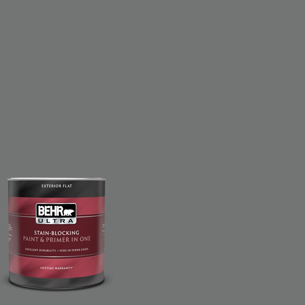 BEHR ULTRA 1 qt. N5205 Iron Mountain Flat Exterior Paint and Primer