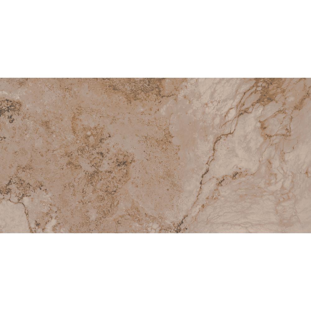 Rectangle Ceramic Tile The Home Depot Napa Noce 12 In X 24 Glazed Ceramic Floor And