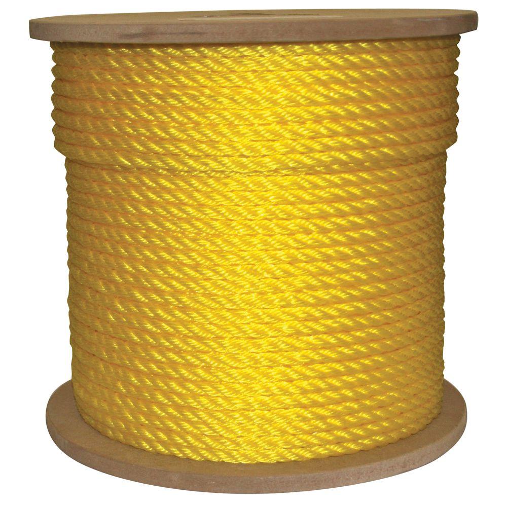 x 600 ft. Twisted Poly Rope Yellow-TP 