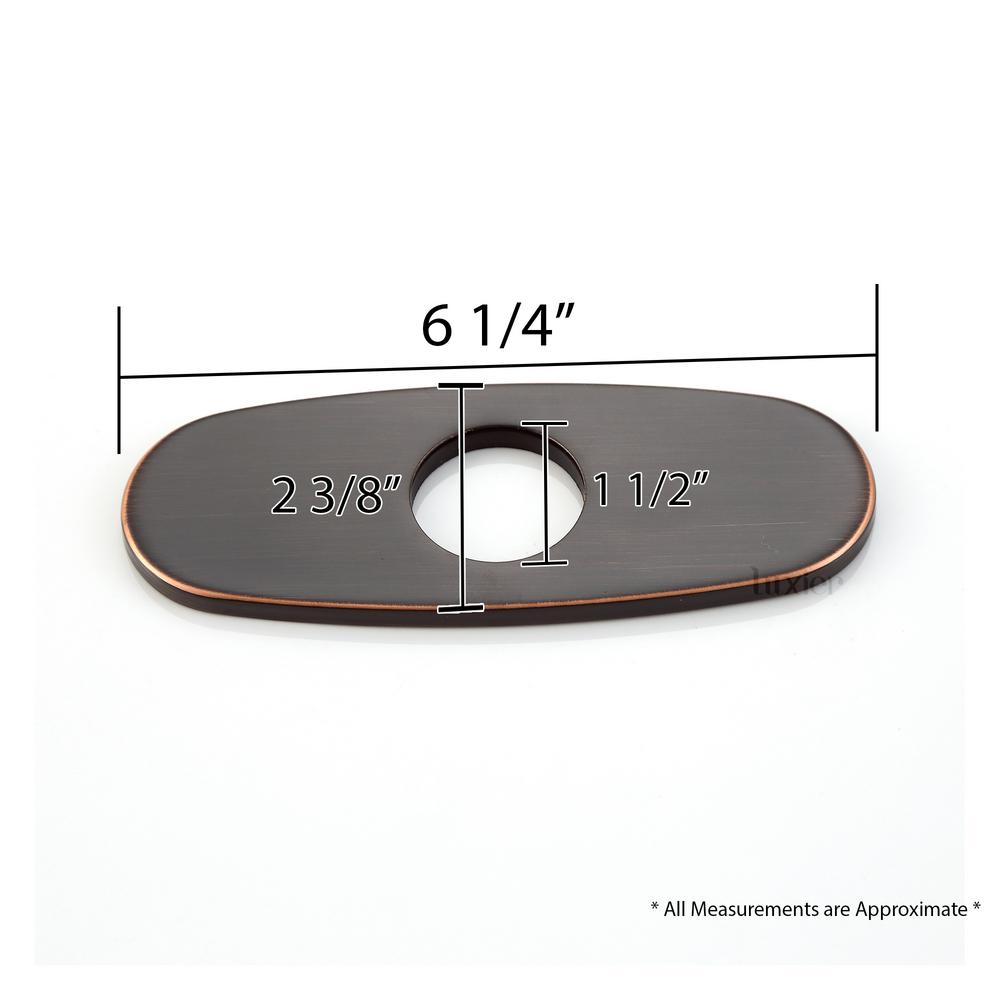 Brass Bathroom Vessel Vanity Sink Faucet Hole Cover Deck Plate Luxier 6 in