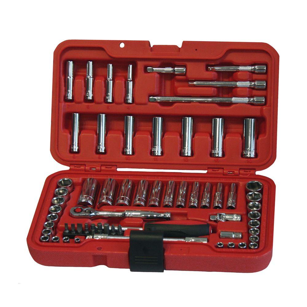 UPC 097257731108 product image for 1/4 in. Drive MM/SAE Socket Set (62-Piece) | upcitemdb.com