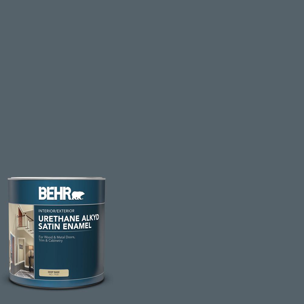 BEHR 1 qt. N4906 Calligraphy Satin Enamel Urethane Alkyd Interior/Exterior Paint793004 The