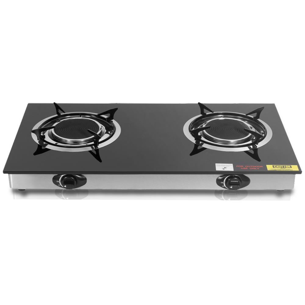 Barton Deluxe Double Portable Infrared Flame Propane Gas Stove Burner