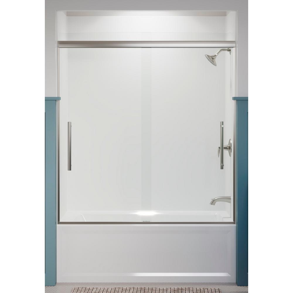 KOHLER Elmbrook 59.625 in. x 61.5625 in. Frameless Sliding Bathtub Door