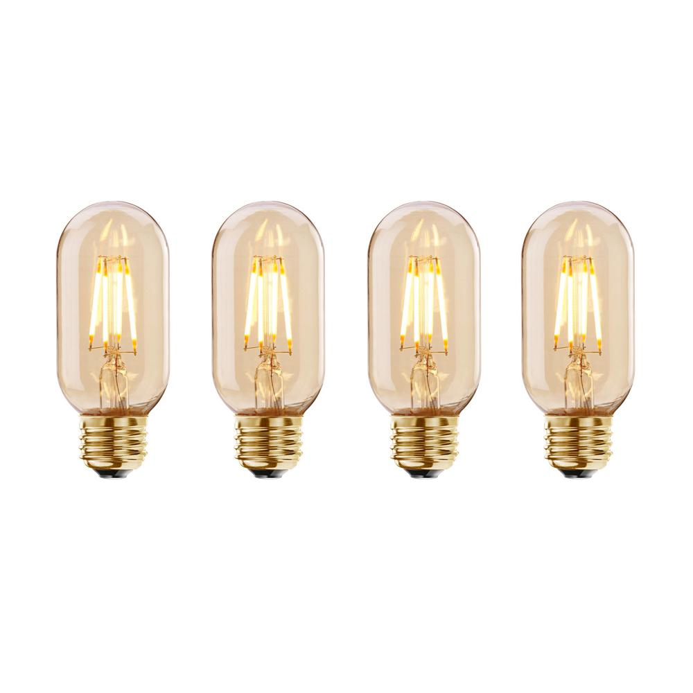 Bulbrite 40w Equivalent Amber Light T14 Dimmable Led Filament Bulbrite 40w Equivalent Amber Light T14 Dimmable Led Filament Bulb 4 Pack