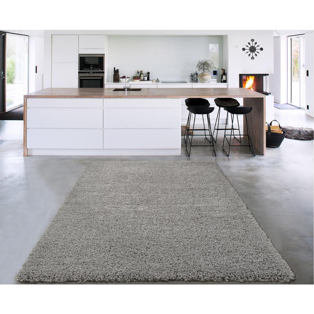 Sweet Home Stores Cozy Shag Collection Grey 5 ft. x 7 ft. Indoor Area Rug was $68.48 now $54.78 (20.0% off)