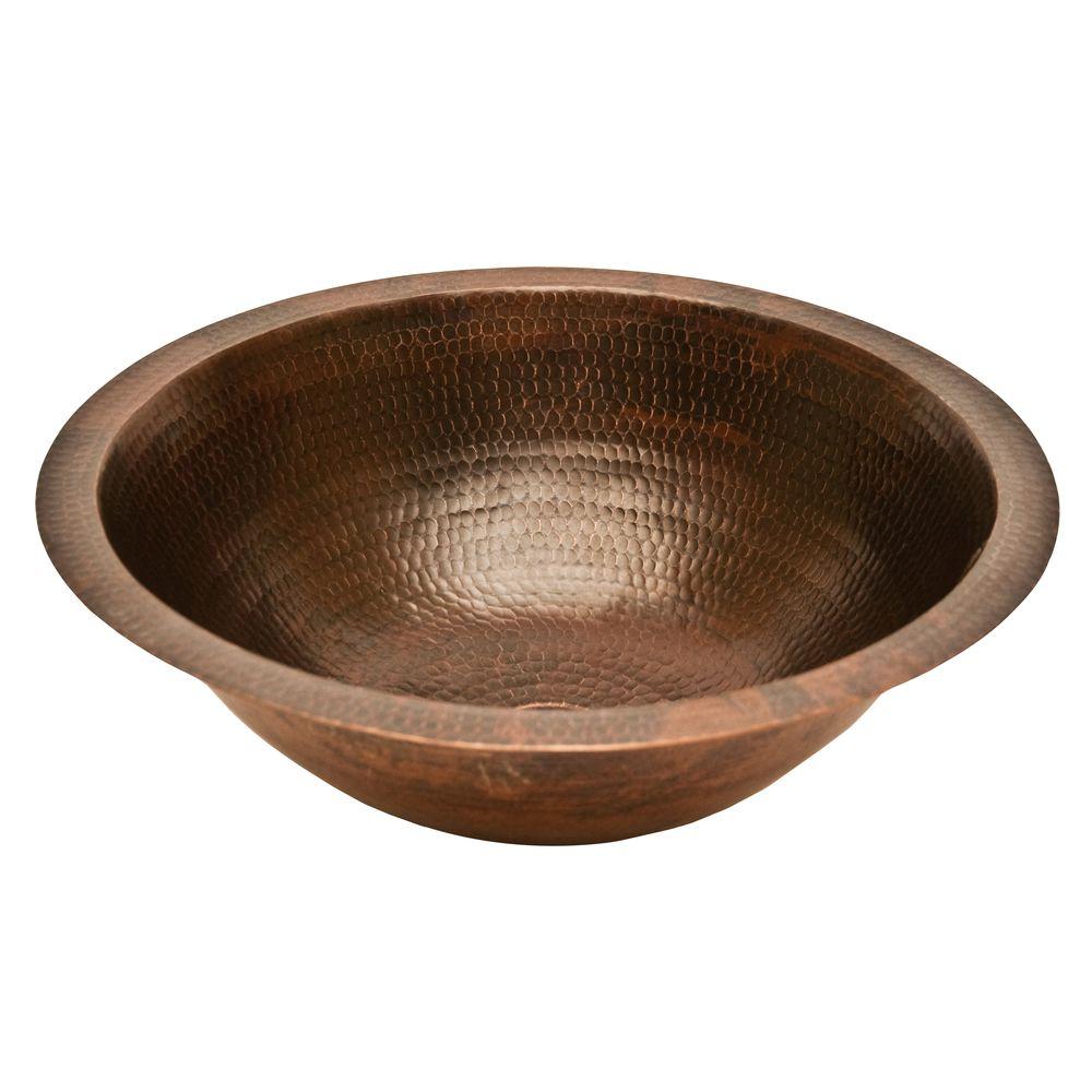 Oil Rubbed Bronze Undermount Bathroom Sinks The Under Counter Round Hammered Copper Bathroom Sink In