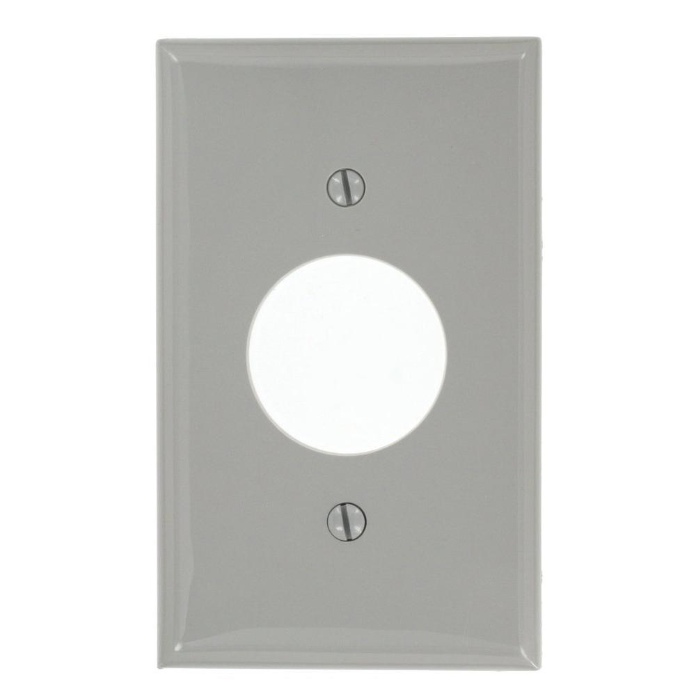 Leviton 1Gang Standard Size Nylon Wall Plate and 1Single Receptacle