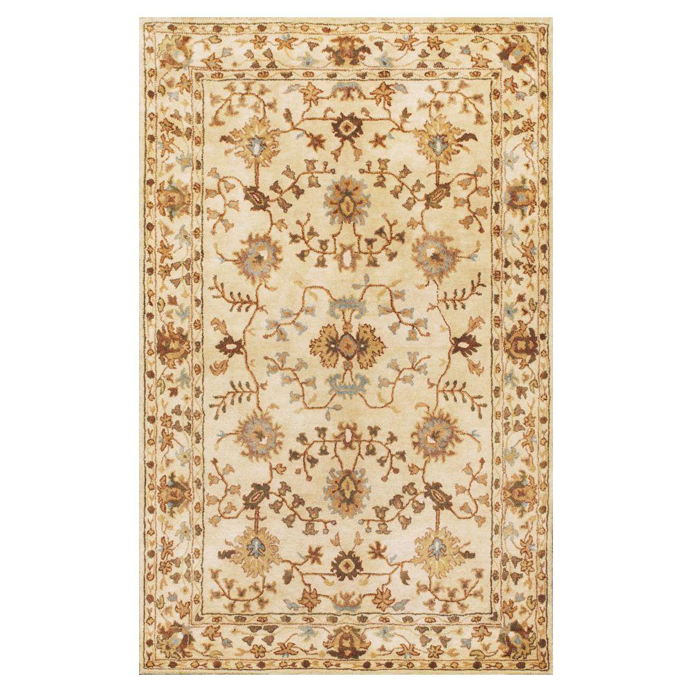 Kas Rugs Antiquity Tabriz Ivory/Blue 5 ft. x 8 ft. Area RugJAI38615X8