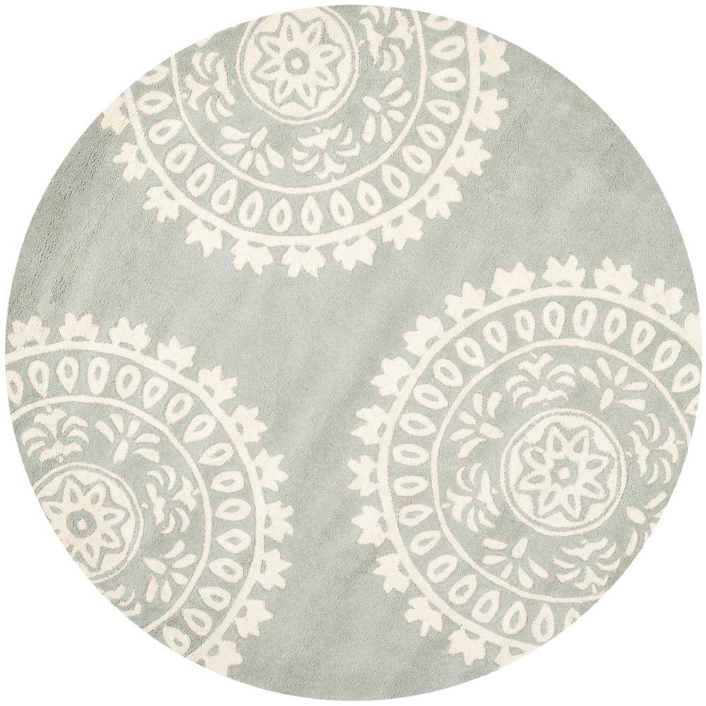 Safavieh Bella Grey Ivory 7 Ft X Round Area Rug Bel121a 7r Safavieh Bella Grey Ivory 7 Ft X