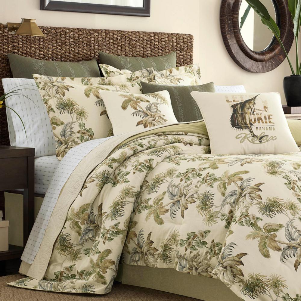 Tommy Bahama Nador 4 Piece Medium Beige Botanical Cotton California King Comforter Set 223542 The Home Depot Tommy Bahama Nador 4 Piece Medium Beige, Botanical Print Bedding