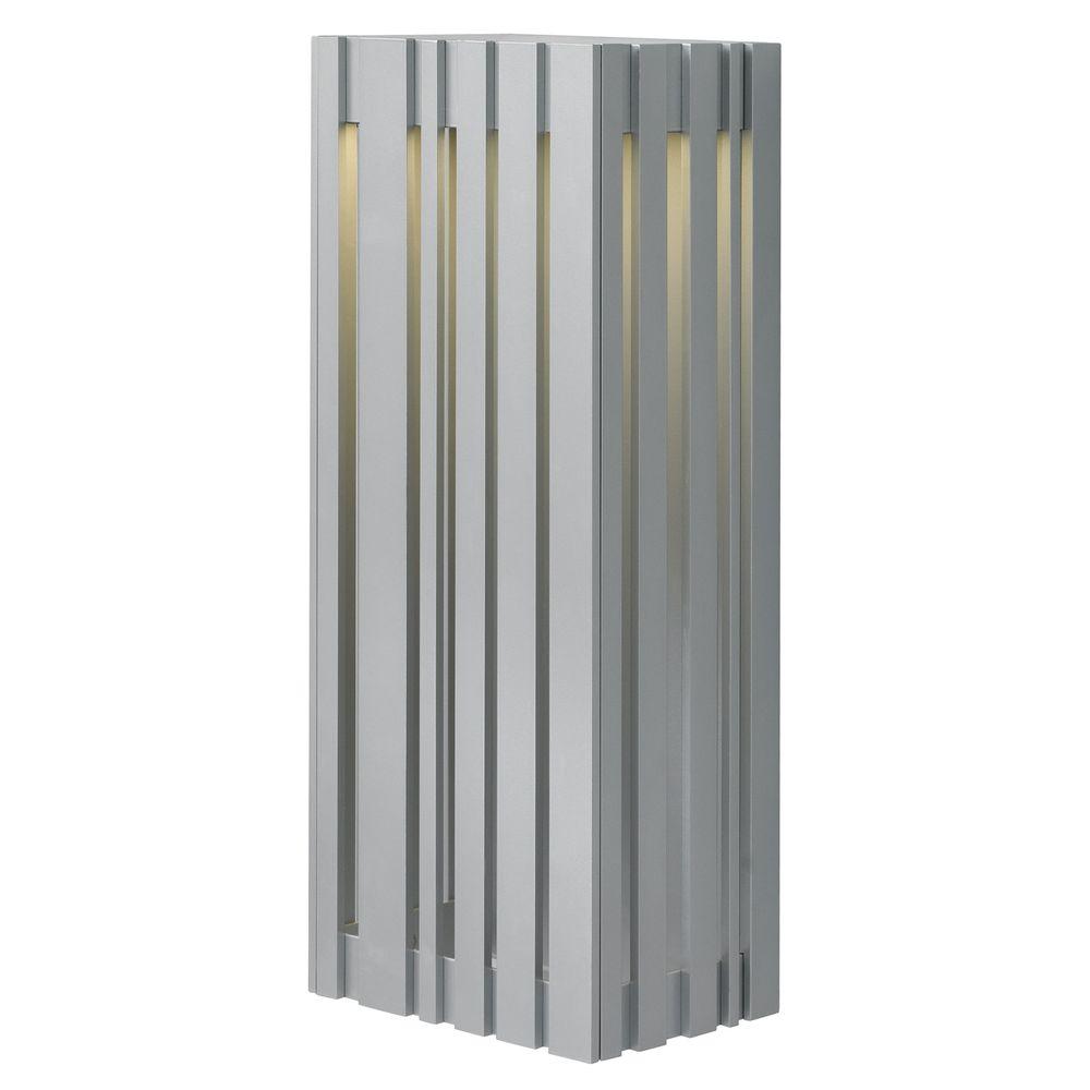 Lbl Lighting Outdoor Wall Mounted Uptown 1 Light Silver Outdoor Large Led Wall
