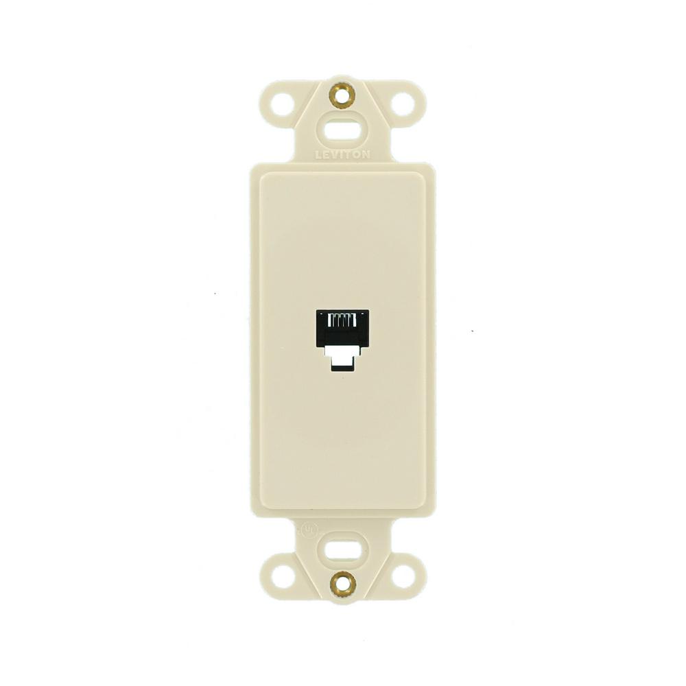 Leviton Decora 6p4c Insert Type 625 Light Almond 40649 T The Home Leviton Decora 6p4c Insert Type 625 Light Almond