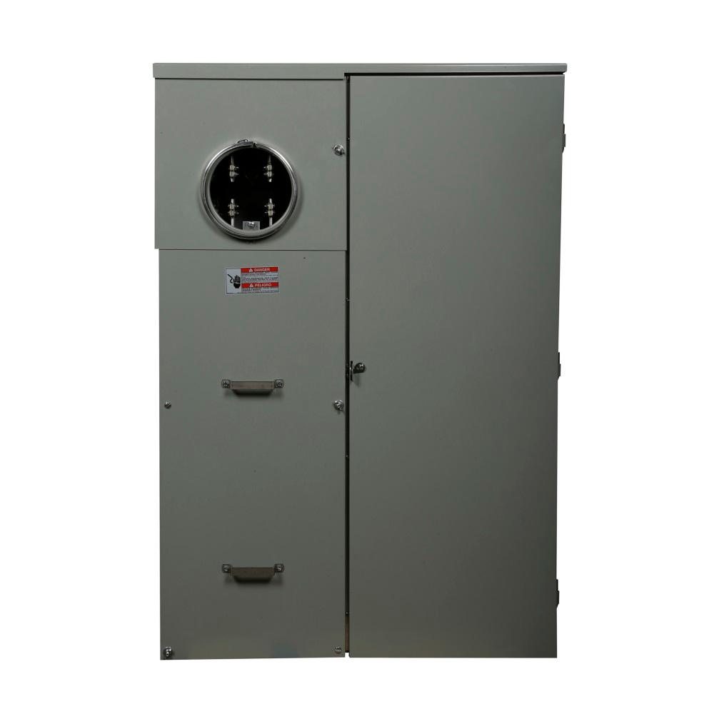 Eaton 400 Amp 8-Space 16-Circuit BR Type Meter Socket and Main Breaker