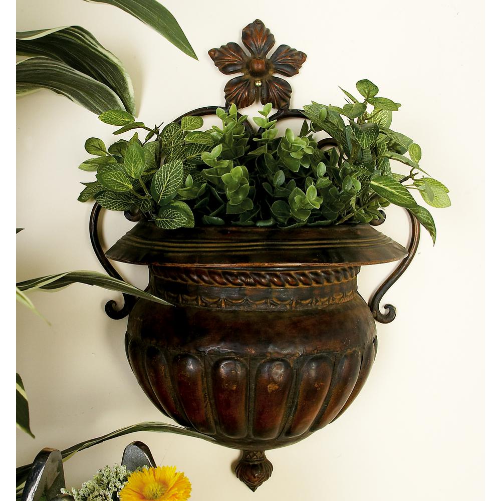 12 In X 18 Dark Bronze Metal Wall Planter