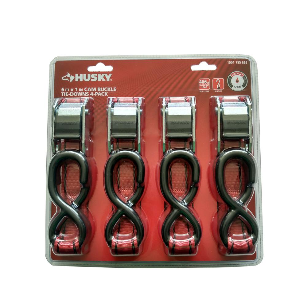 Husky 1 in. x 6 ft. Locking TieDown (4pack)FH0898 The Home Depot