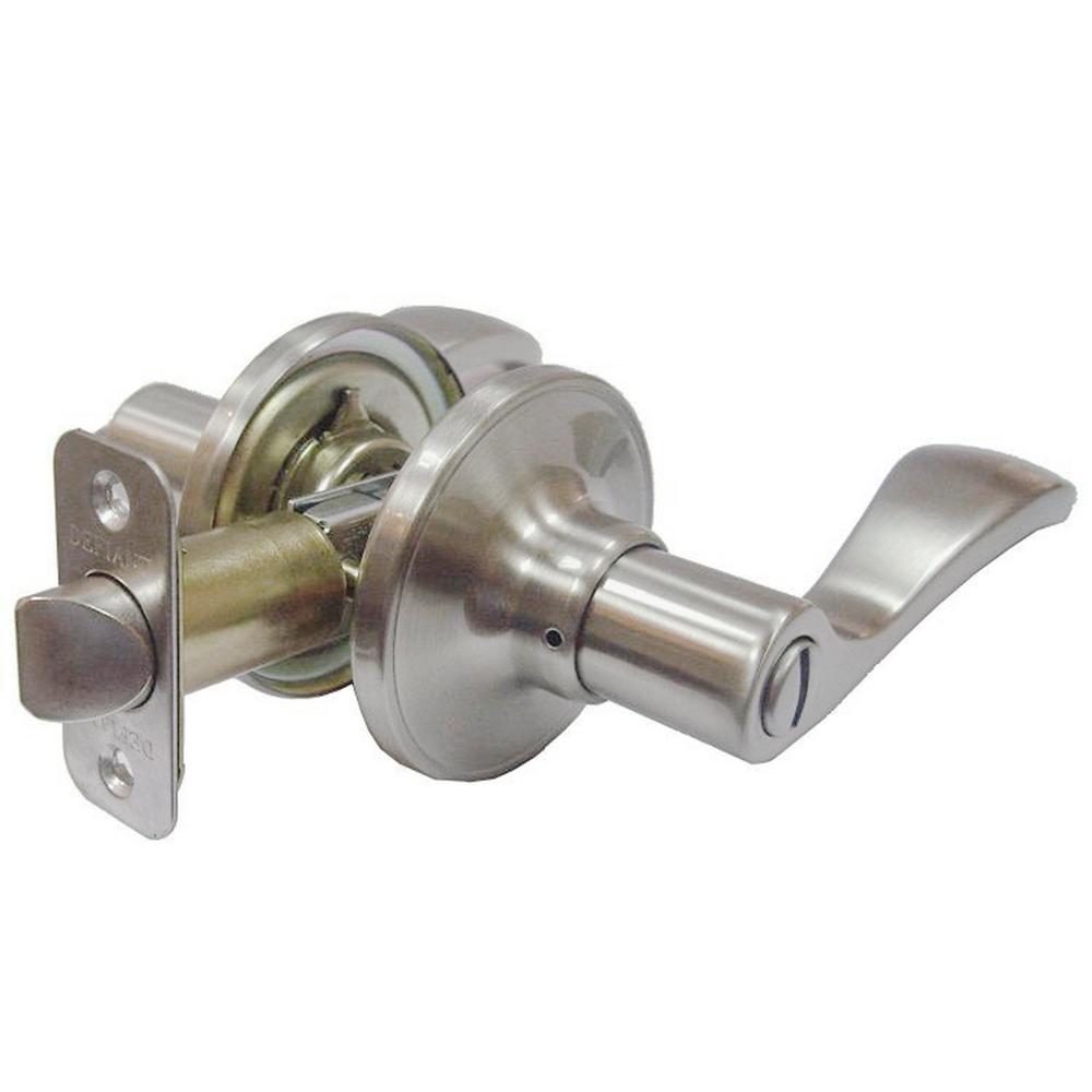 Defiant Naples Satin Nickel Privacy Bed Bath Door Lever Lyex201b