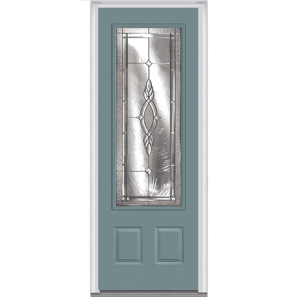 MMI Door 36 in. x 96 in. Kensington LeftHand 3/4 Lite 2Panel Classic