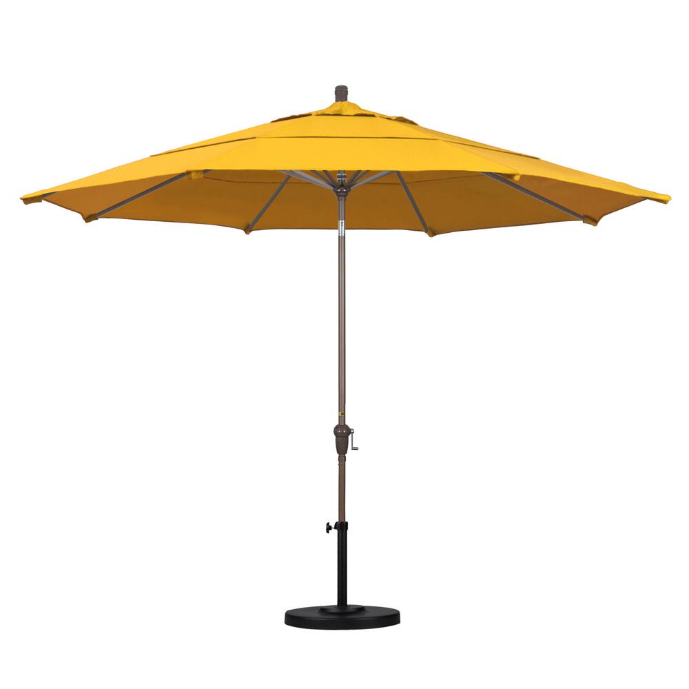 California Umbrella 11 ft. Champagne Aluminum Market Patio Umbrella ...