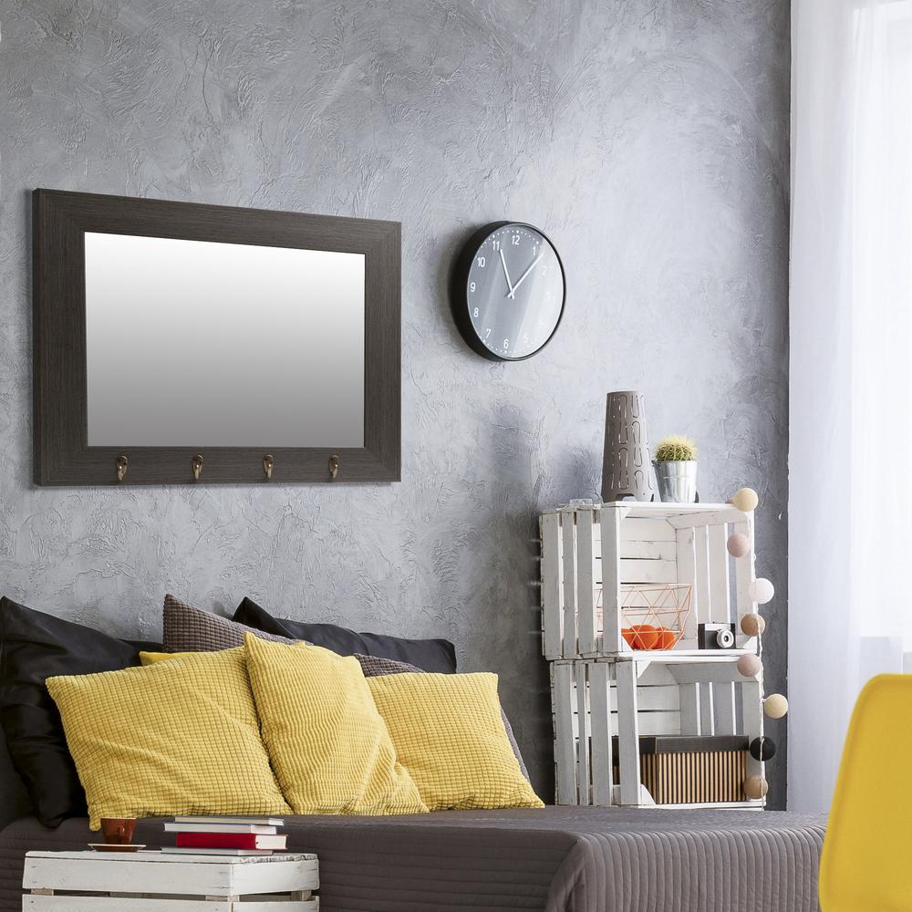 Pinnacle Foyer Hook Rectangular Medium Brown Wall Mirror 1801 6080