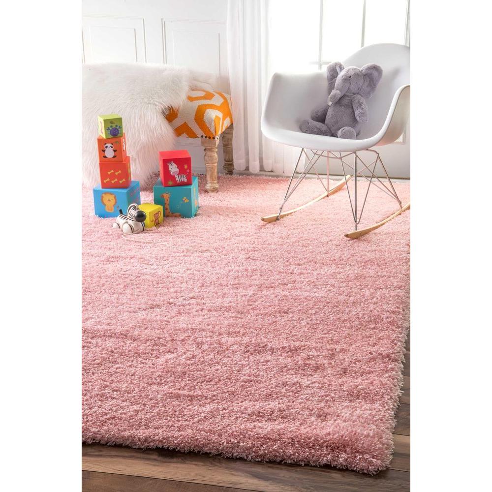 Nuloom Gynel Solid Baby Pink 8 Ft X 10 Area Rug Ozas01e Nuloom Gynel Solid Baby Pink 8 Ft