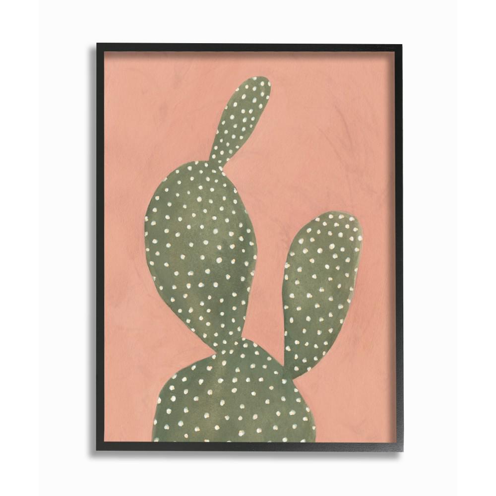 The Stupell Home Decor Painted Dusty Cacti Framed Giclee Texturized Art 11x14 Multi-Color