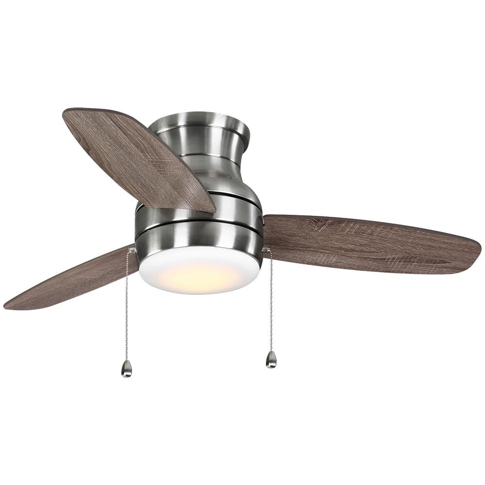 Home Decorators Collection Ashby Park 44 In White Color Changing Integrated Led Brushed Nickel Ceiling Fan With Light Kit