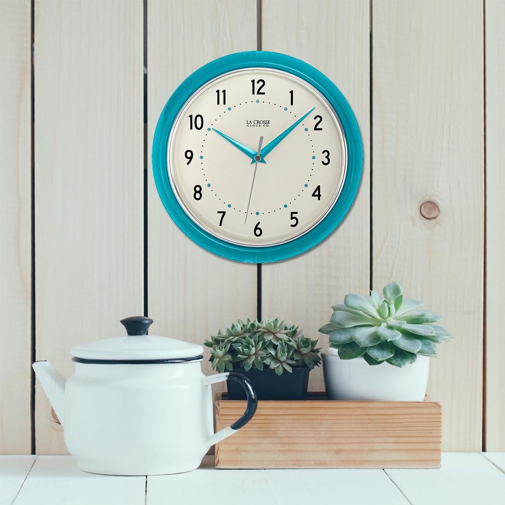 Westclox 9.5 in. Red Retro Wall Clock32042R The Home Depot