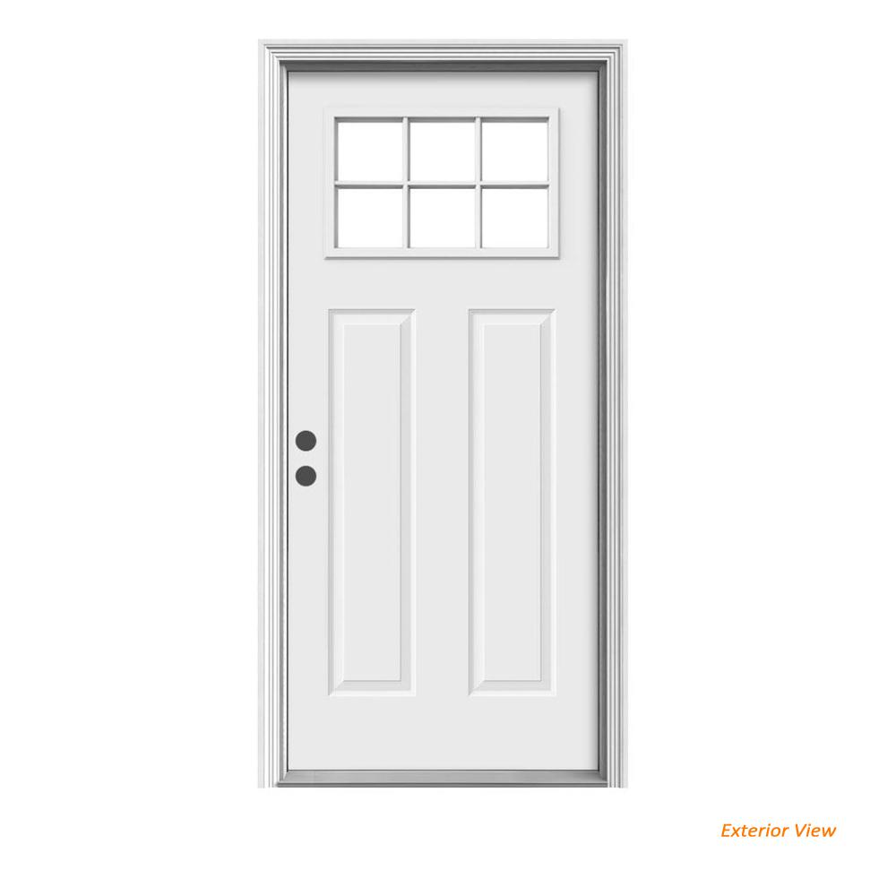 Jeld Wen 30 In X 80 In Craftsman Primed Right Hand Inswing 6