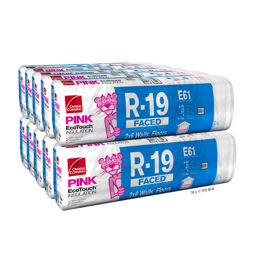 Owens Corning R-19 Kraft Faced Fiberglass Insulation Batt 15 in. x 93 in. (10-Bags)