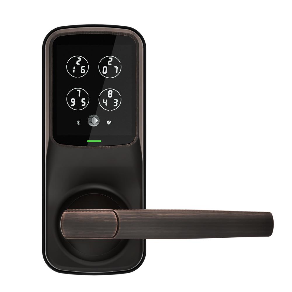 Lockly Secure Smart Touchscreen Keypad Door Latch Lock with Bluetooth, Venetian Bronze