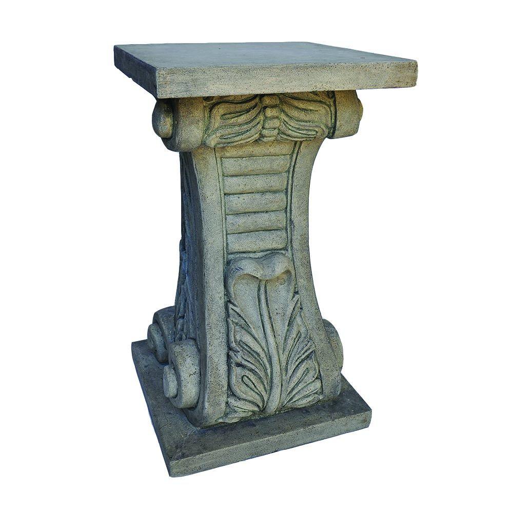 Stone Plant Stand Planters Garden Center The Home Depot