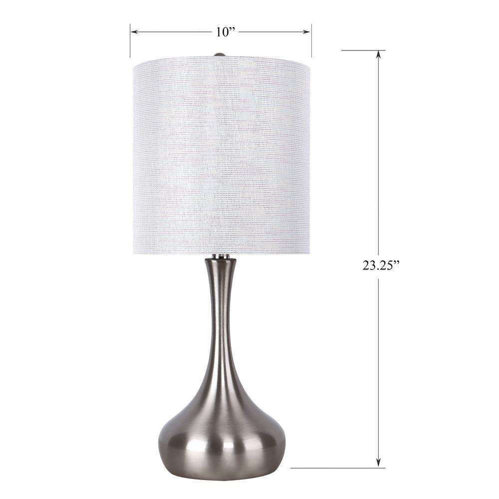 brushed nickel bedside lamps