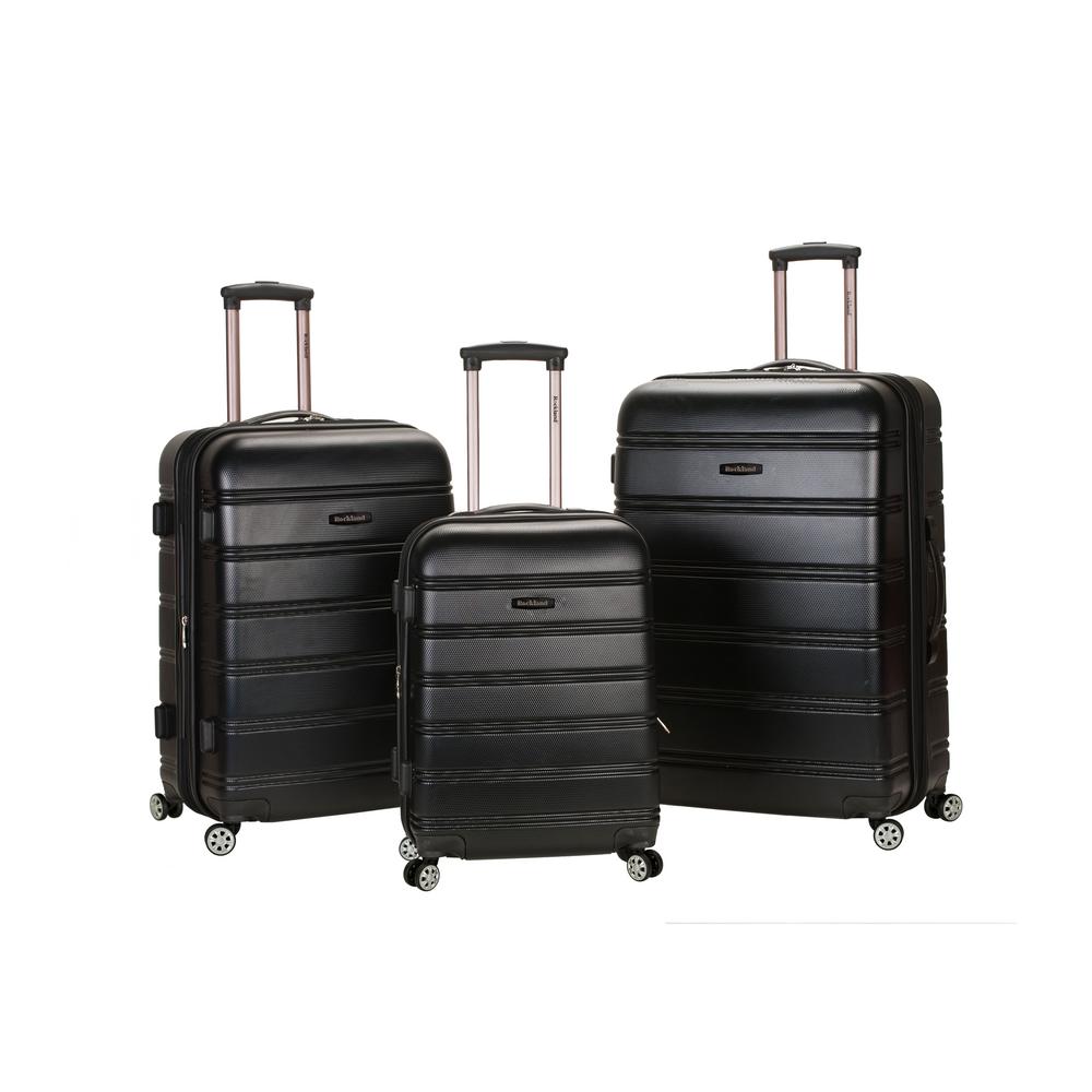 Rockland Rockland Sonic 3-Piece Hardside Spinner Luggage Set, Black ...