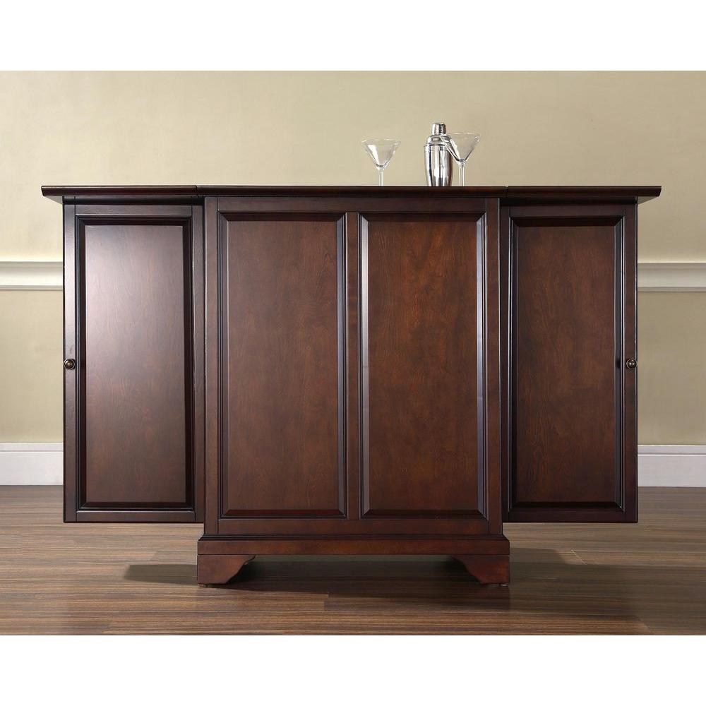 Crosley Lafayette Mahogany Bar With Expandable Storage Kf40001bma Crosley Lafayette Mahogany Bar With Expandable Storage Kf40001bma The Home Depot