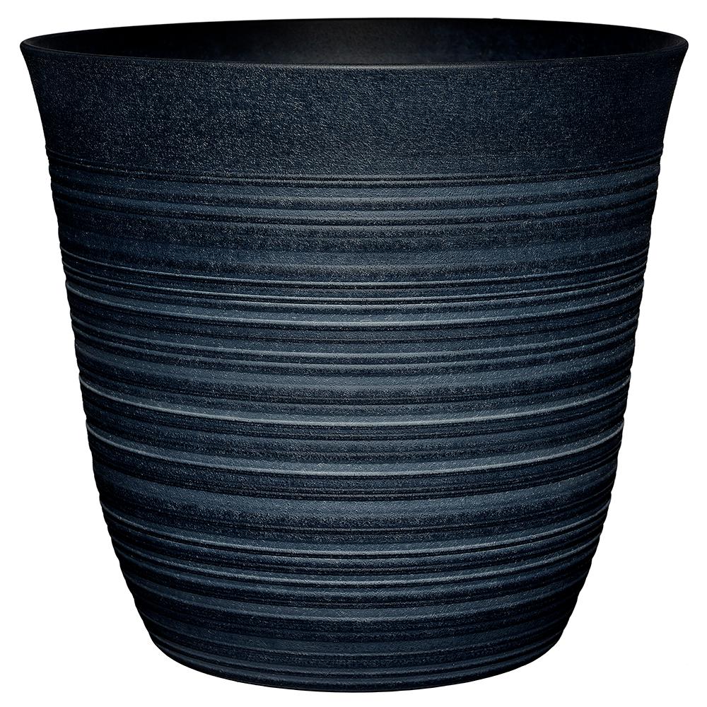 Classic Home & Garden Havana 10 in. Black Resin Planter Fits 10 in