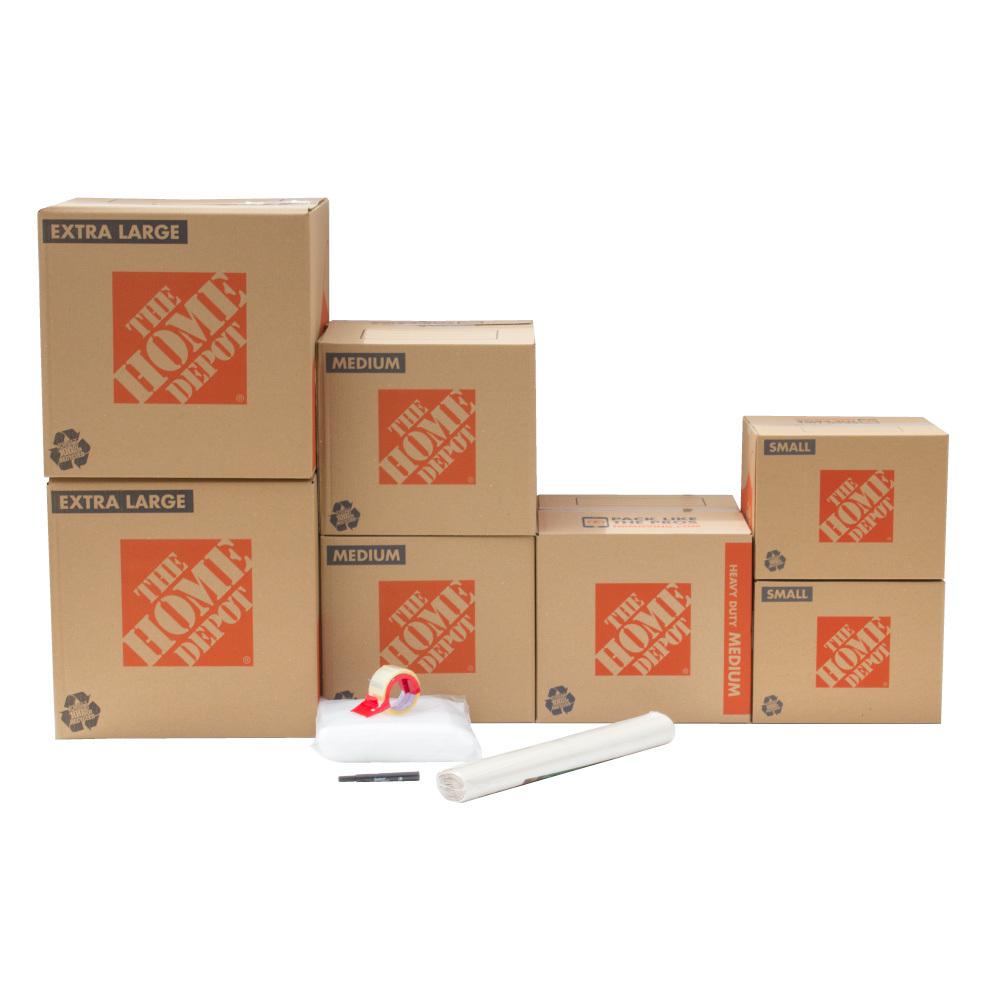 The Home Depot 7Box Bathroom Moving Box KitHDBA1 The Home Depot