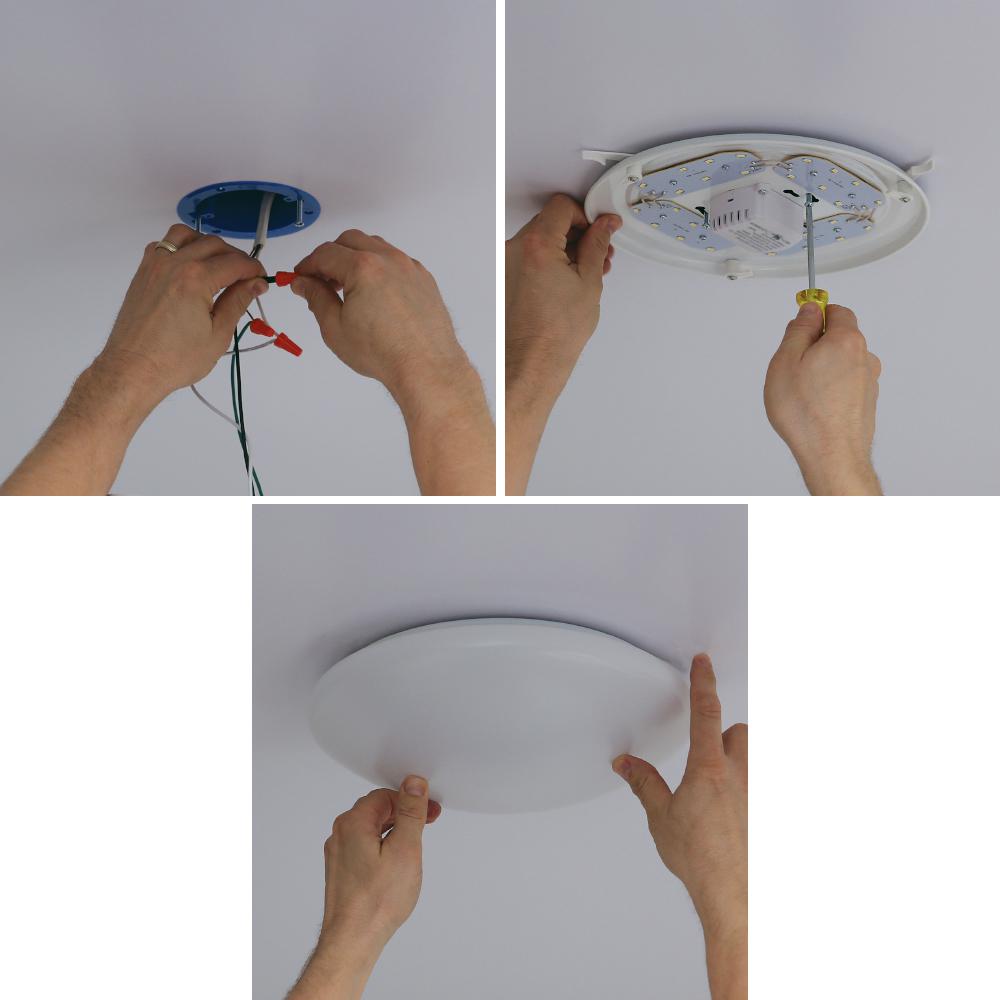 ge cool white led 19 flush mount